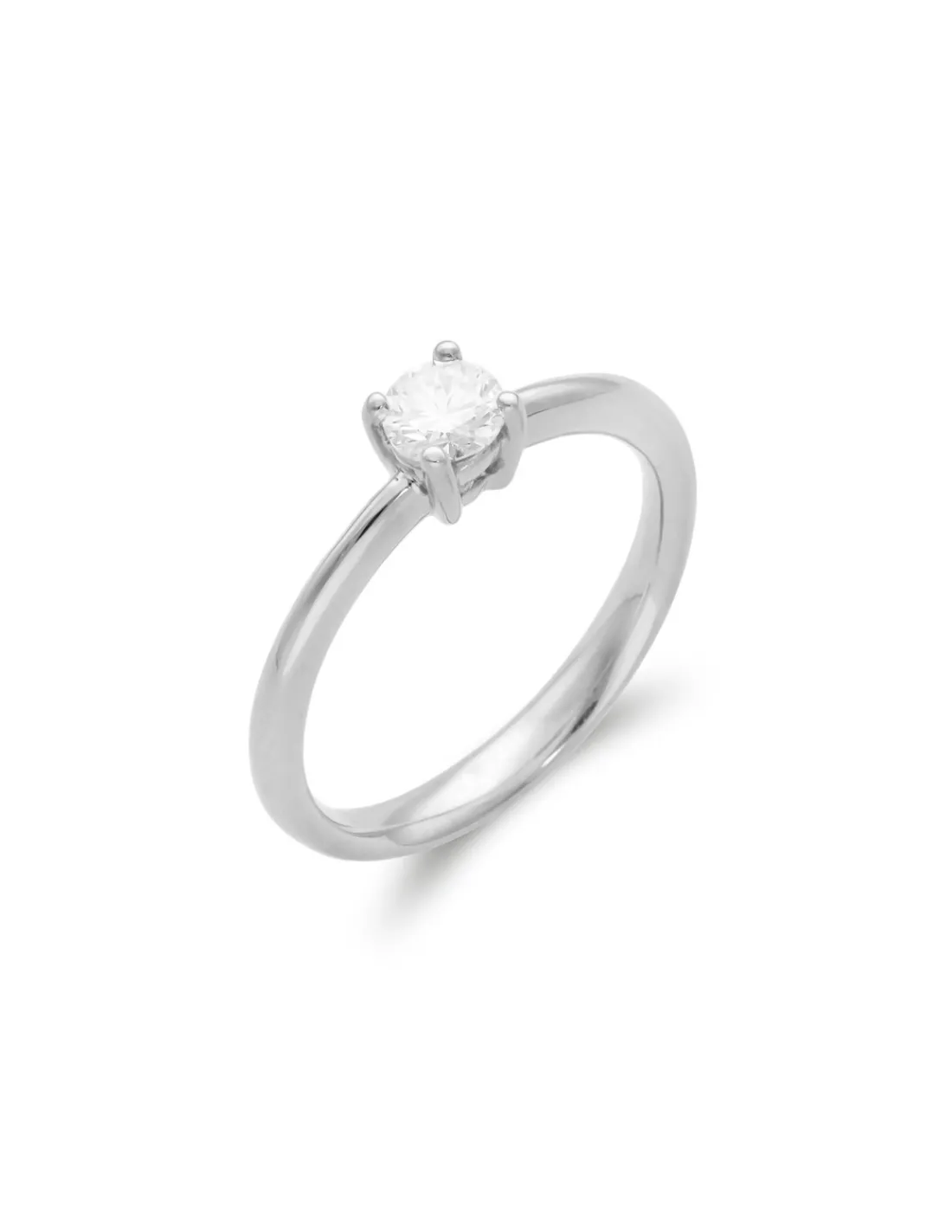 New Anillo-Solitario Oro Blanco Y Diamante Para Ella | Solitarios