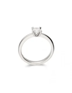 Fashion Anillo-Solitario Platino Y Diamante Platino | Para Ella