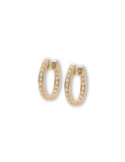 Online Argollas Oro Amarillo Y Diamantes Para Ella | Pendientes