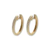 Outlet Argollas Oro Amarillo Y Diamantes Para Ella | Pendientes