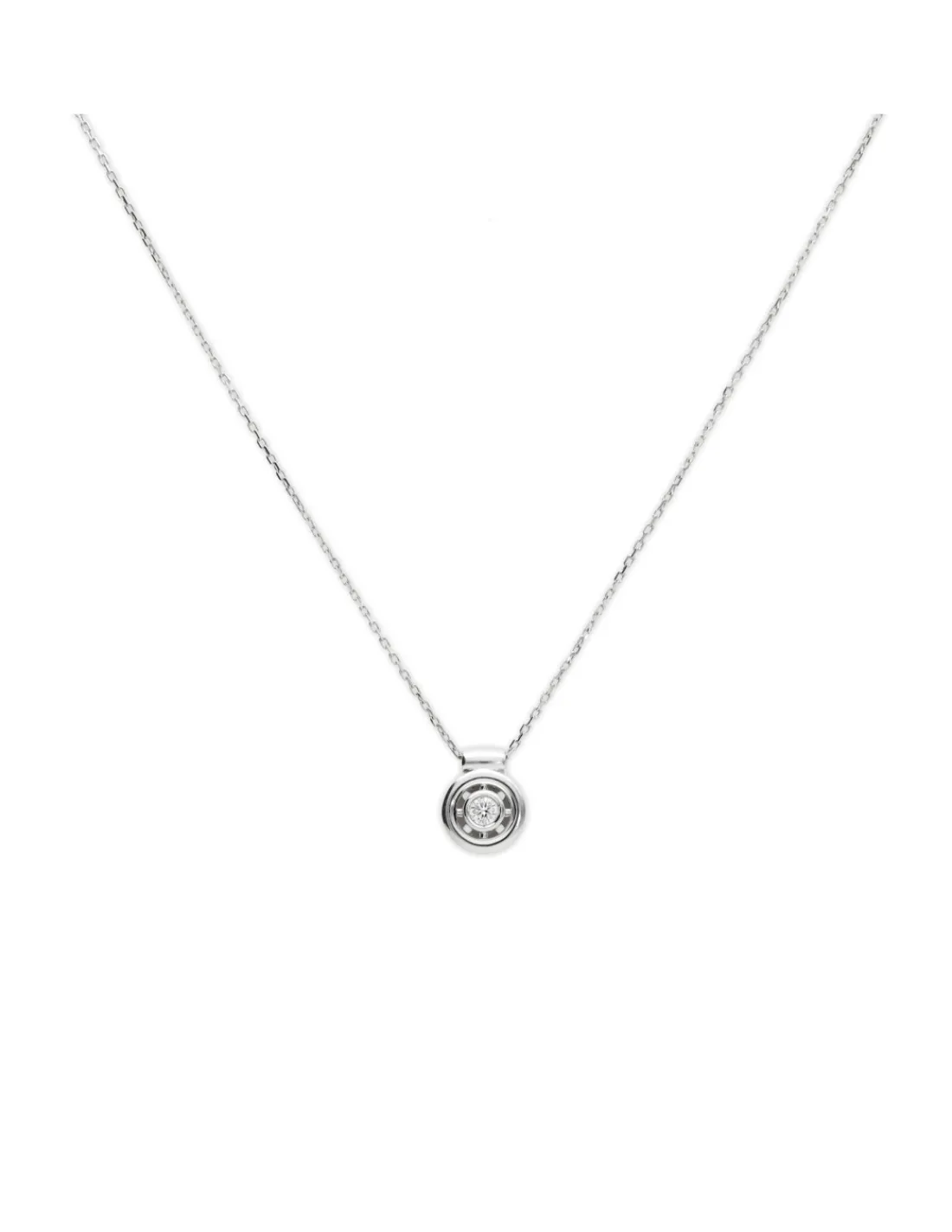 Outlet Cadena-Colgante Oro Blanco Y Diamante Para Ella | Collares Y Gargantillas