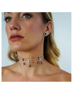 Sale Choker De Plata Y Piedras De Color Eclipsia | Para Ella