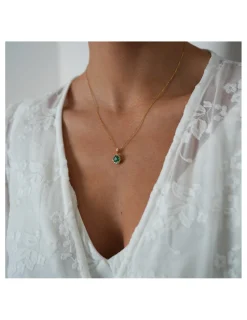 Hot Colgante Oro Amarillo, Esmeralda Y Diamantes Para Ella | Colgantes