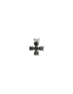 Best Colgante Oro Blanco Cruz Con Diamantes Negros Colgantes | Black Diamonds