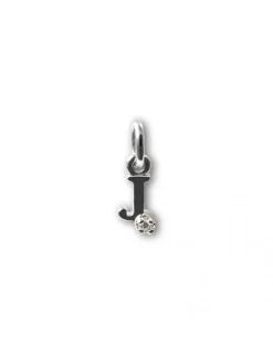 Clearance Colgante Oro Blanco Inicial J Con Diamante Colgantes | Colgantes
