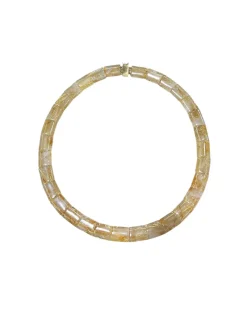 Hot Collar Oro Amarillo Y Cuarzo Rutilado Para Ella | Piezas Únicas