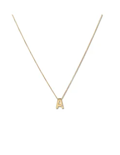 New Gargantilla Oro Amarillo Inicial A Con Diamante Gargantillas | Para Ella