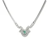 Outlet Gargantilla Oro Blanco, Esmeralda Y Diamantes Para Ella | Collares Y Gargantillas