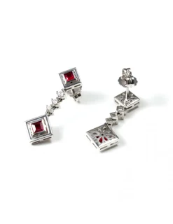 Discount Pendientes Diamantes y Rubíes Pendientes | Para Ella