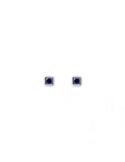 Fashion Pendientes Dormilonas Zafiro Azul Pendientes | Para Ella