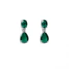 Outlet Pendientes Esmeraldas y Diamantes Para Ella | Pendientes