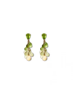 Online Pendientes Oro Amarillo, Peridotos Y Cuarzo Lemon Pendientes | Para Ella