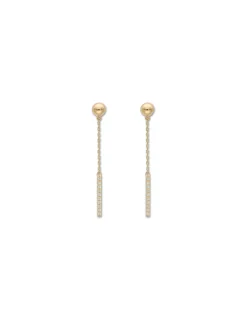 Sale Pendientes Oro Amarillo Y Diamantes Para Ella | Pendientes