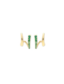 Clearance Pendientes Oro Amarillo Y Esmeraldas Para Ella | Pendientes