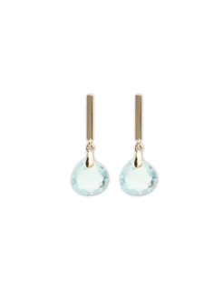 Sale Pendientes Oro Amarillo Y Topacio Para Ella | Pendientes