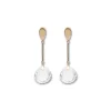 Discount Pendientes Oro Amarillo Y Cristal De Roca Para Ella | Pendientes