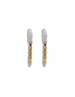 Hot Pendientes Oro Amarillo-Blanco Y Diamantes Para Ella | Pendientes