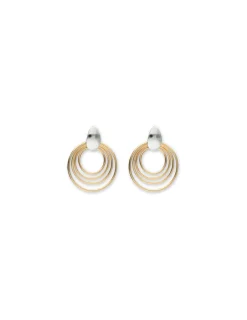 Hot Pendientes Oro Amarillo-Blanco Para Ella | Pendientes