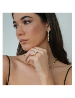 Hot Pendientes Oro Amarillo-Blanco Y Diamantes Para Ella | Pendientes