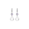 Best Pendientes Oro Blanco, Amatista Y Cristal De Roca Para Ella | Pendientes