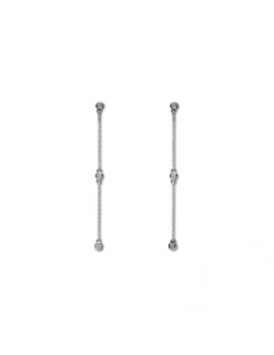 Best Pendientes Oro Blanco Cadena Y Diamantes Pendientes | Pendientes