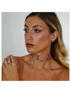 New Pendientes Oro Blanco, Circonitas Y Ónix Eclipsia | Para Ella