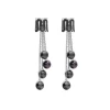 New Pendientes Oro Blanco, Diamantes Y Perlas Black Diamonds | Para Ella