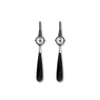 Outlet Pendientes Oro Blanco, Diamantes Y Onix Eclipsia | Black Diamonds