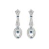 Discount Pendientes Oro Blanco, Diamantes Y Zafiros Para Ella | Pendientes