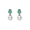 Best Pendientes Oro Blanco, Diamantes, Esmeraldas Y Perlas Para Ella | Pendientes