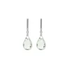 New Pendientes Oro Blanco, Diamante Y Amatista Para Ella | Pendientes