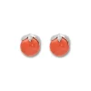 Online Pendientes Oro Blanco, Diamantes Y Coral Para Ella | Pendientes