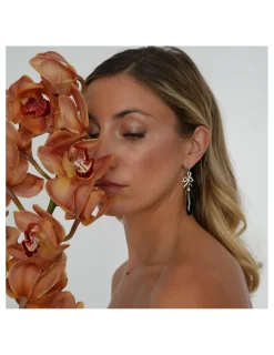 Best Pendientes Oro Blanco, Diamantes Y Ónix Para Ella | Pendientes