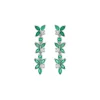 Discount Pendientes Oro Blanco, Esmeraldas Y Diamantes Para Ella | Pendientes