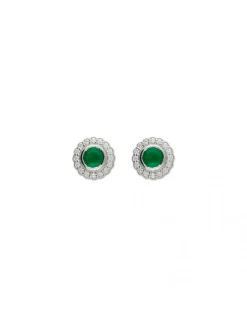 Online Pendientes Oro Blanco, Esmeralda Y Diamantes Para Ella | Pendientes