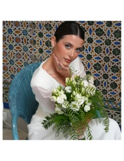 Fashion Pendientes Oro Blanco, Topacio Y Diamantes Para Ella | Pendientes