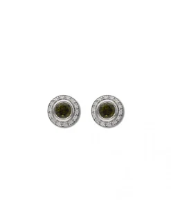 New Pendientes Oro Blanco, Turmalina Y Diamantes Para Ella | Pendientes
