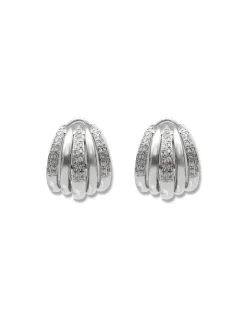 Discount Pendientes Oro Blanco Y Diamantes Para Ella | Pendientes