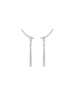 Outlet Pendientes Oro Blanco Y Diamantes Para Ella | Pendientes