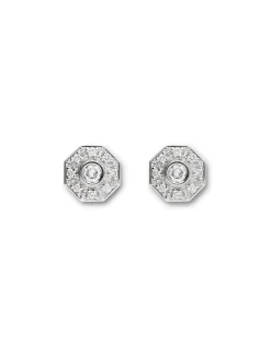 Discount Pendientes Oro Blanco Y Diamantes Para Ella | Pendientes