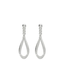 Clearance Pendientes Oro Blanco Y Diamantes Para Ella | Pendientes