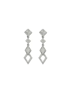 New Pendientes Oro Blanco Y Diamantes Para Ella | Pendientes