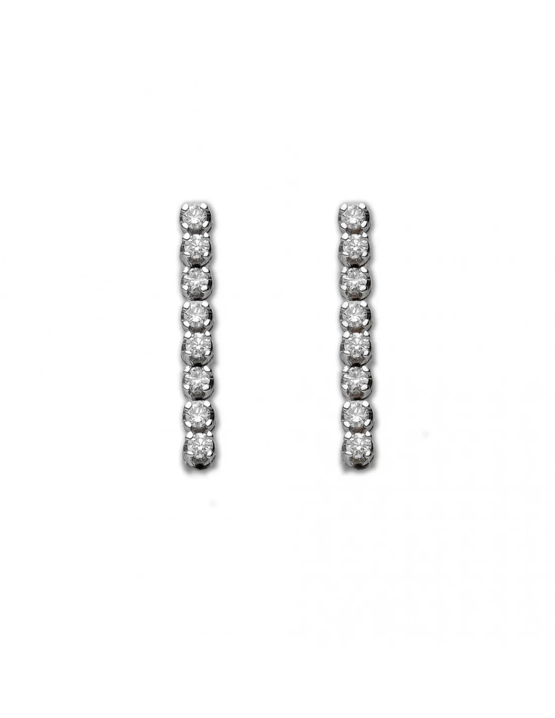 Sale Pendientes Oro Blanco Y Diamantes Para Ella | Pendientes