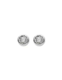 Discount Pendientes Oro Blanco Y Diamante Para Ella | Pendientes