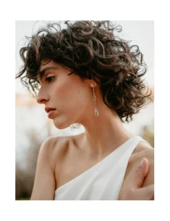 Sale Pendientes Oro Blanco Y Diamantes Para Ella | Pendientes