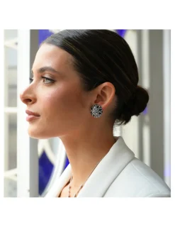 New Pendientes Oro Blanco Y Zafiros Piezas Únicas | Para Ella