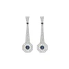 Discount Pendientes Oro Blanco, Zafiros Y Diamantes Para Ella | Pendientes