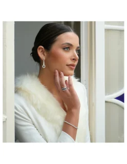 Discount Pendientes Oro Blanco, Zafiros Y Diamantes Para Ella | Pendientes