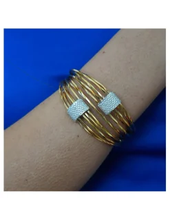 Online Pulsera Oro Amarillo-Blanco Y Diamantes Para Ella | Piezas Únicas